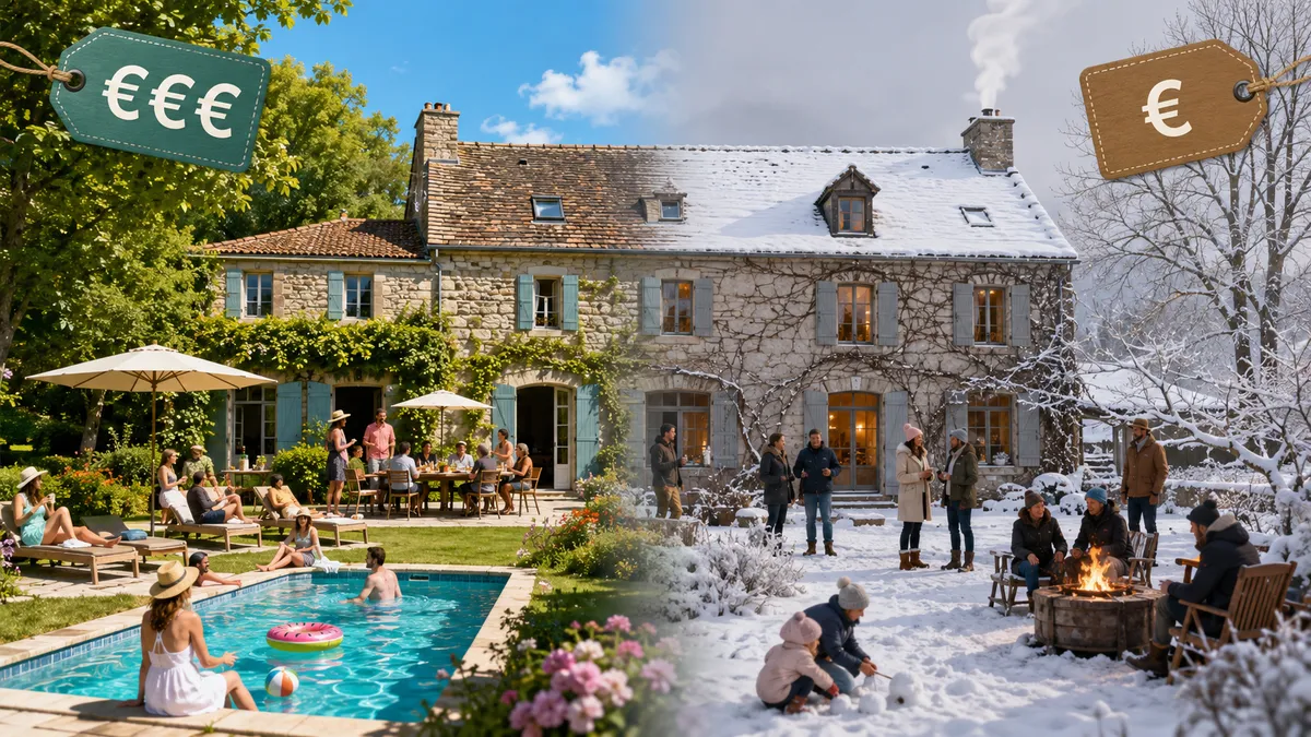 Gîte de groupe en été vs en hiver : deux expériences, deux budgets