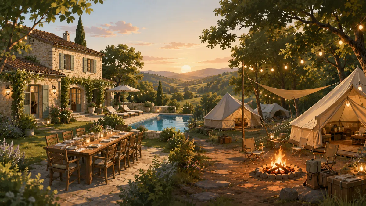 Comment choisir entre gîte de groupe et camping pour un rassemblement familial