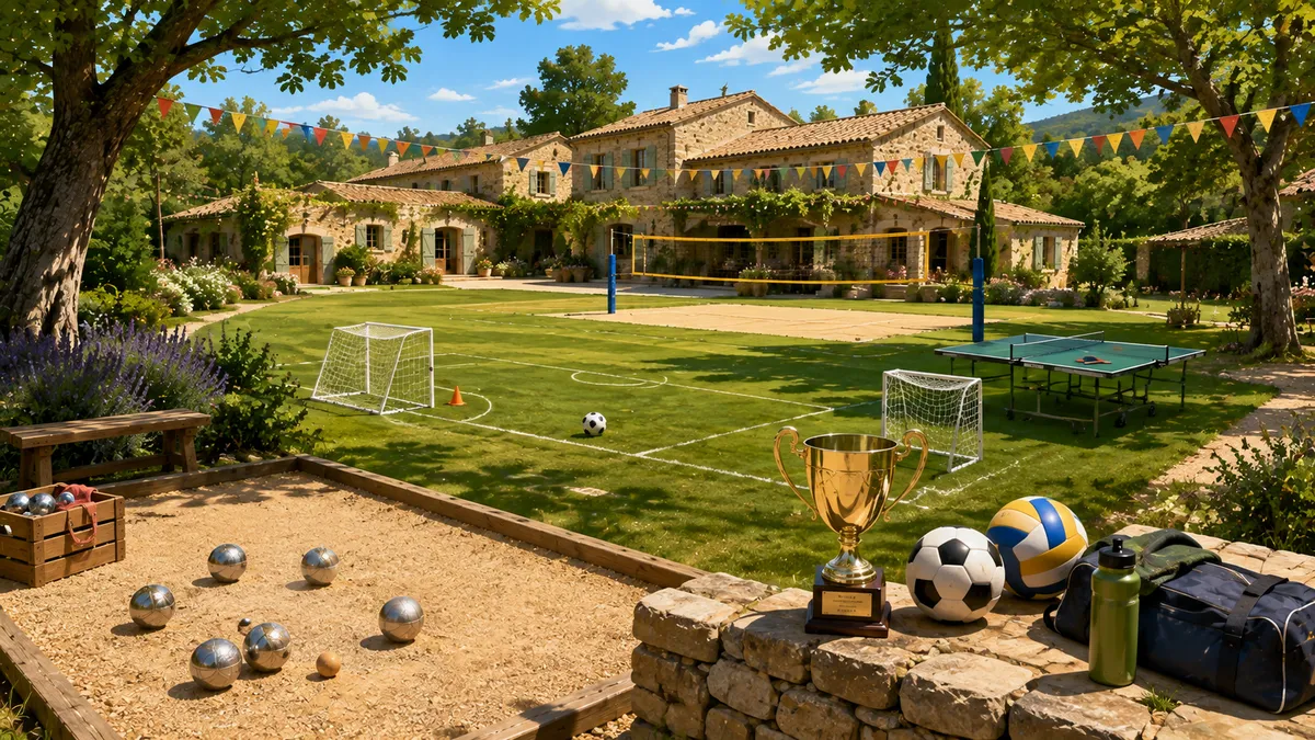 Organiser un tournoi sportif en gîte : pétanque, volley, foot, ping-pong
