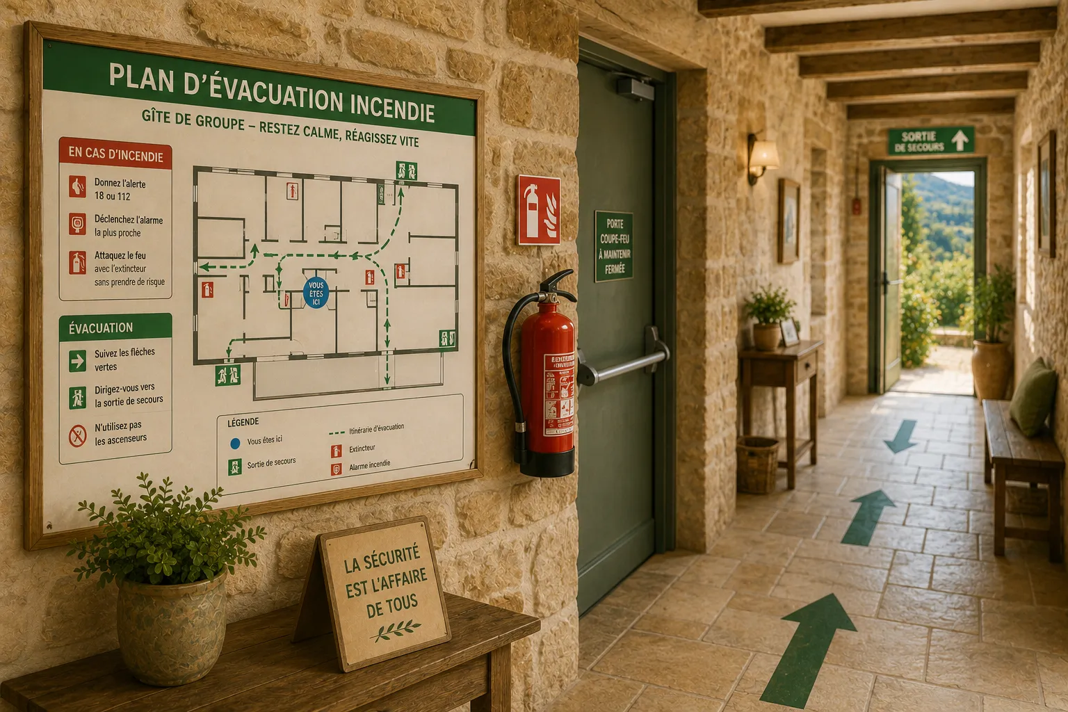 Incendie dans un gîte de groupe : déclarer, indemniser, reloger