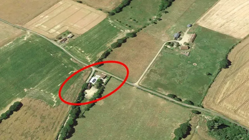 Vue aérienne du voisinage