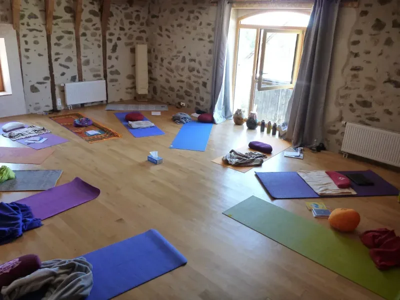 Autre vue de la première salle avec des tapis.
