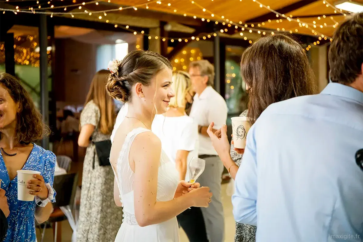 Décoration intérieure de mariage au Domaine de Châtonnay, Isère