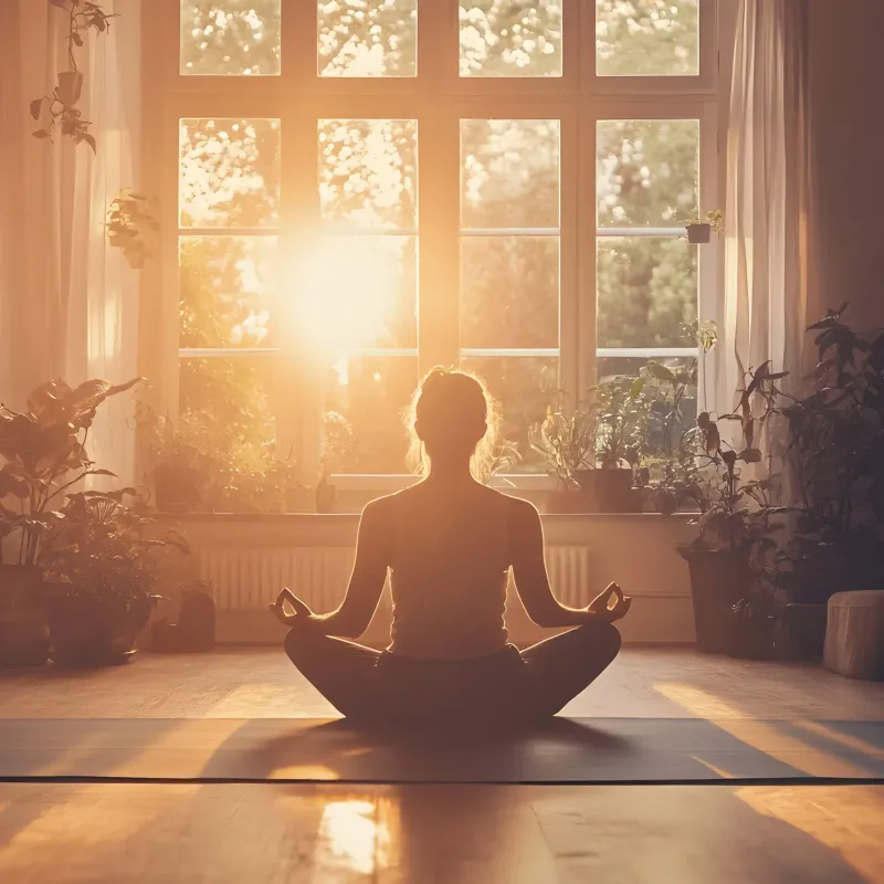 Espace yoga de L'Ayral, grange aménagée pour la pratique et les stages bien-être en Aveyron