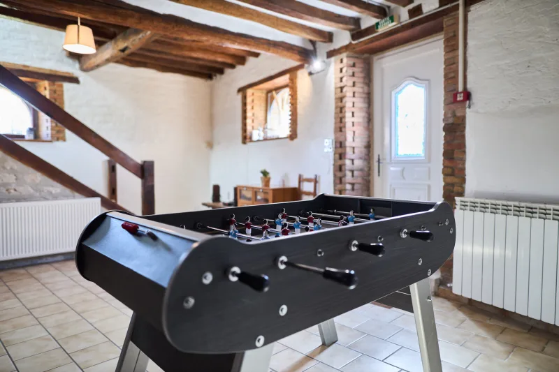 poutres apparentes et velux lumineux avec jeux