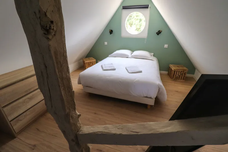 Chambre confortable de la Longère avec literie double