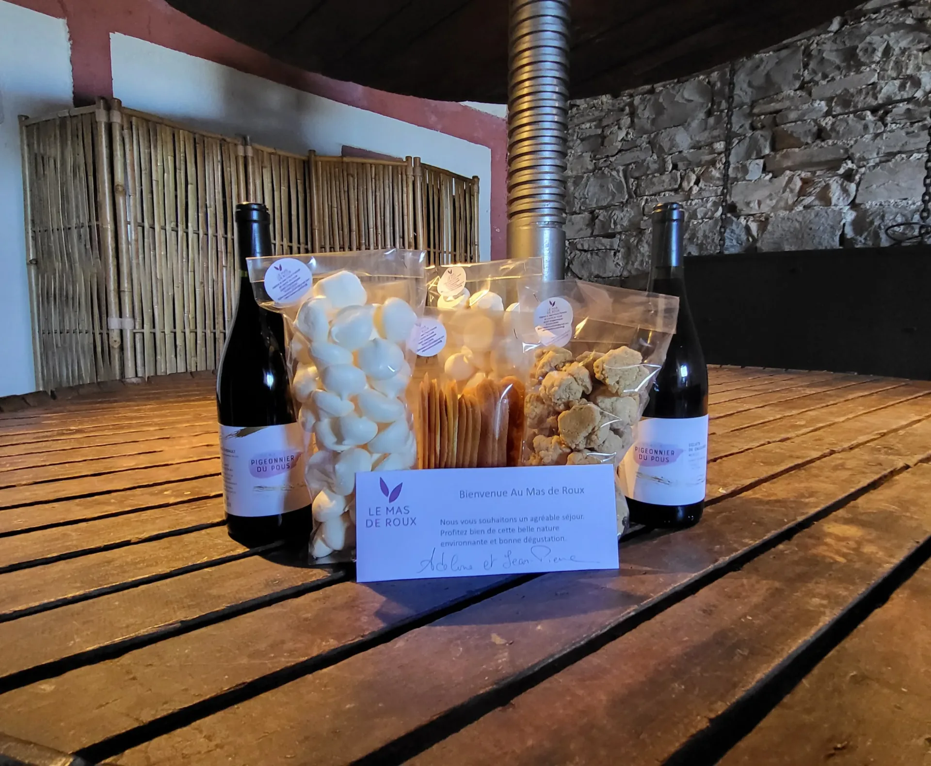 Produits d'accueil Le Mas de Roux - Bragassargues (Gard) - Gite de Groupe - Restaurant de groupe - Epicerie Locale – Bragassargues