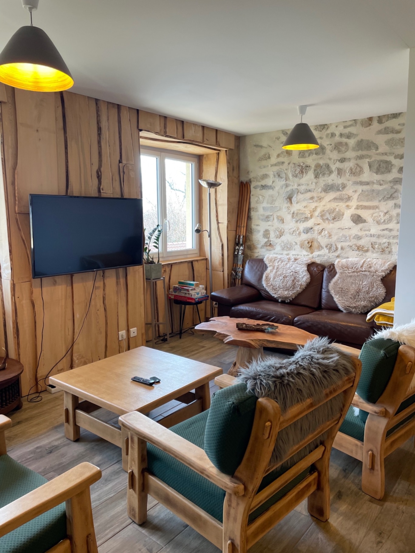 Notre salon en style montagne