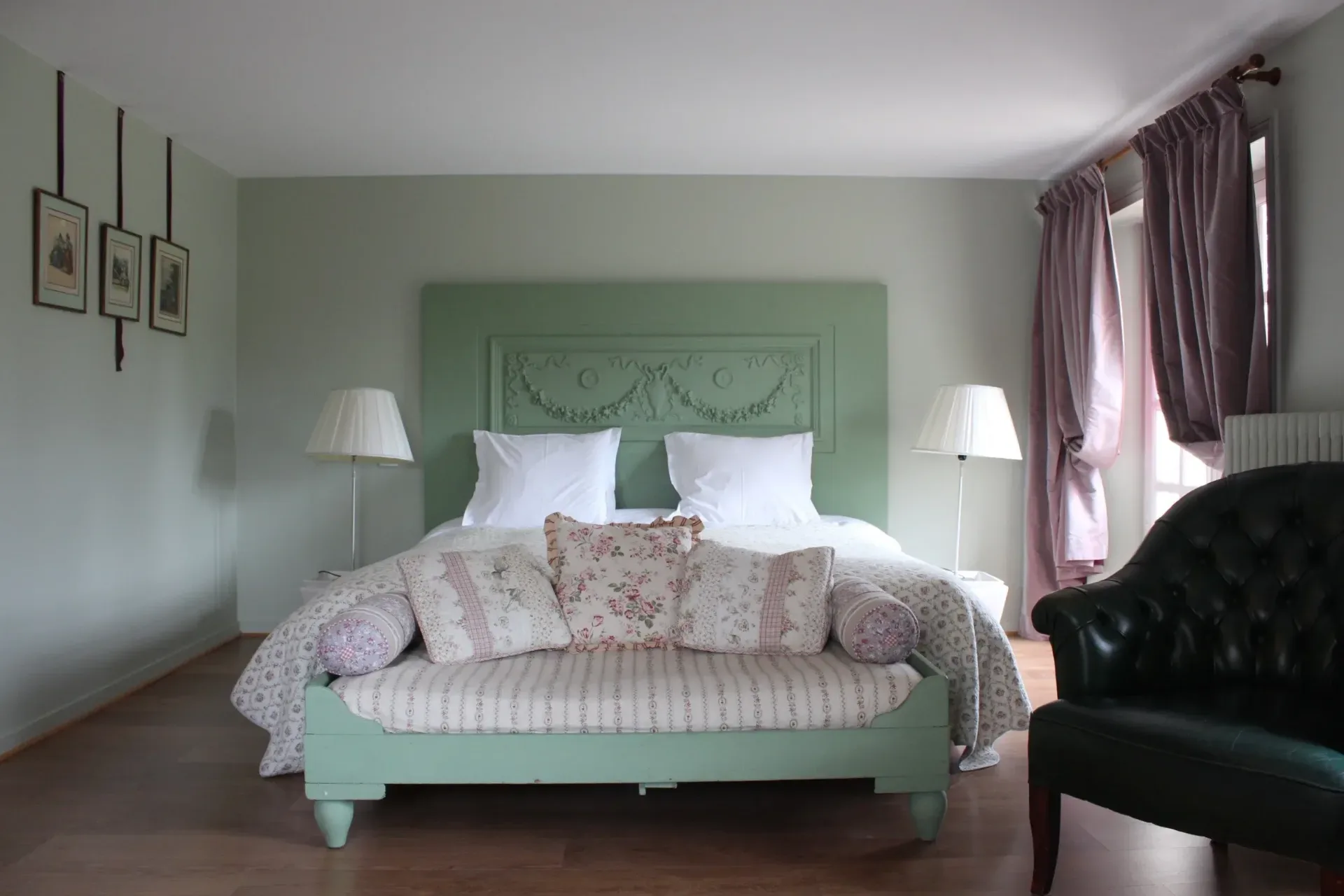 Chambre Dame verte - Château du Bois de la Lune – Angerville-la-Campagne