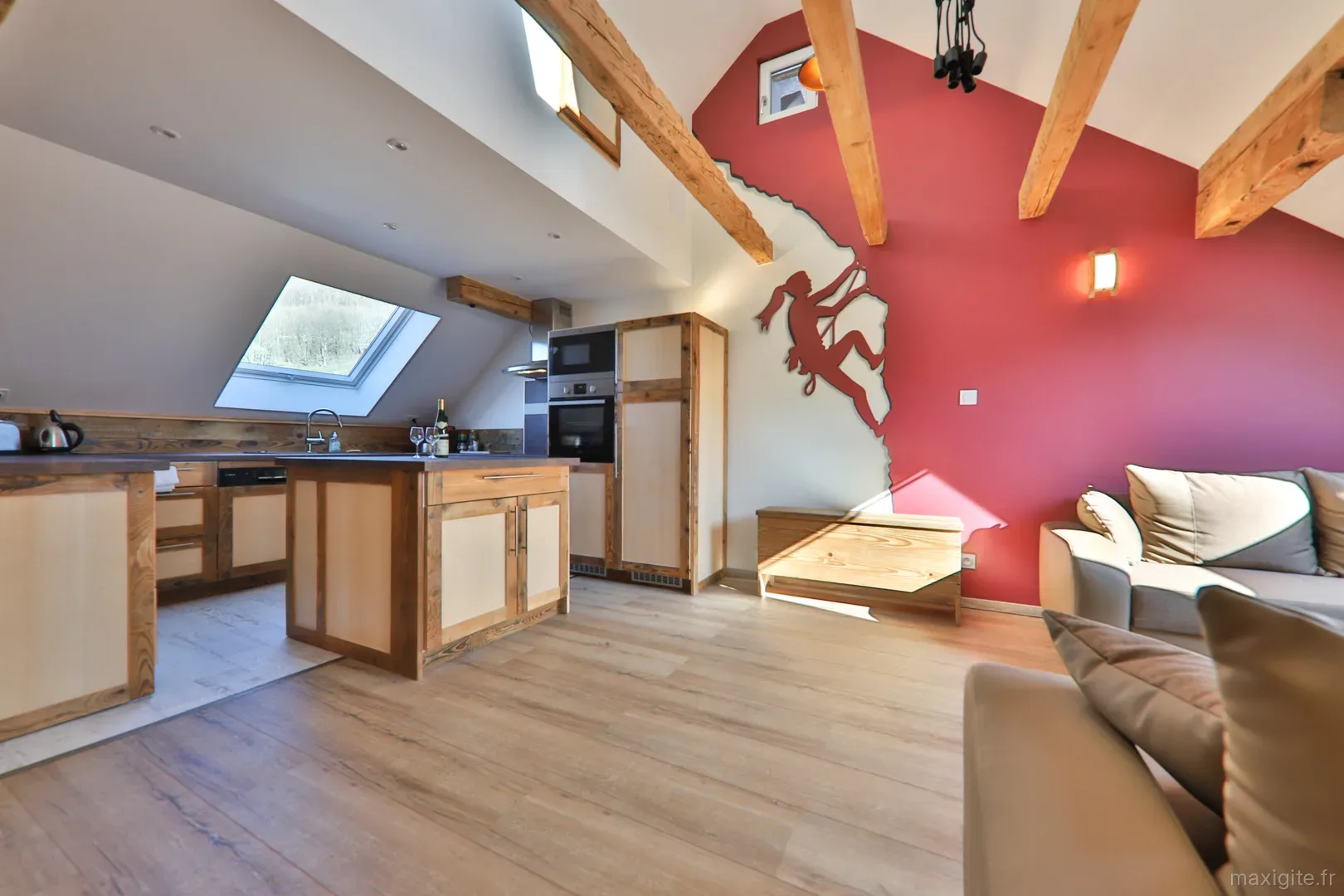 Espace séjour 2ème étageLa Villa des 3 Sommets – Sondernach